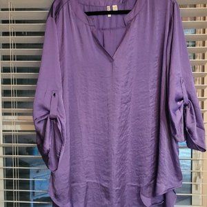 CATO Lilac flowy blouse - Size 26/28